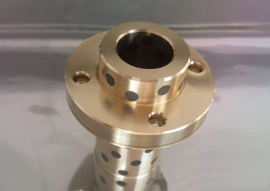 Festschmierstoff verstopft Casting-kupferne metrische Bronzegleitlager mit Flansch
