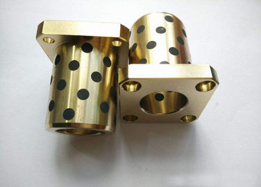 Festschmierstoff verstopft Casting-kupferne metrische Bronzegleitlager mit Flansch
