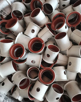 Stahl unterstützte rotes PTFE flanschte zusammengesetzte Buchsen DP4